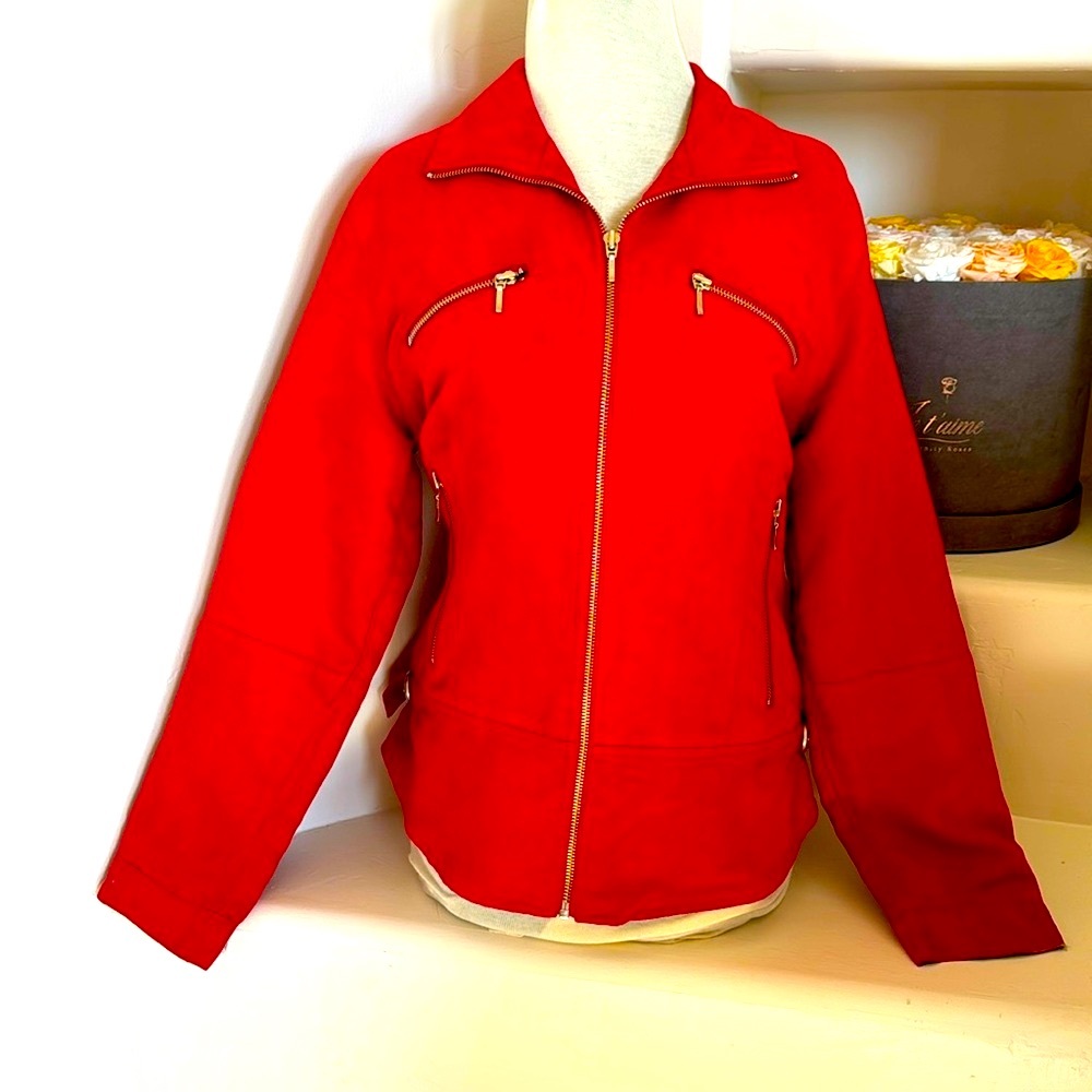 Chico’s Micro Suede Jacket with POCKETS
